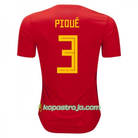 Billiga Fotbollströjor Spanien Pique 3 VM 2018 Hemma tröja